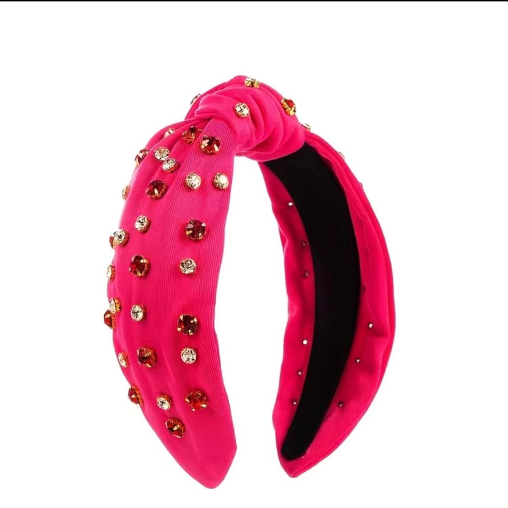 Pink rhinestones headband